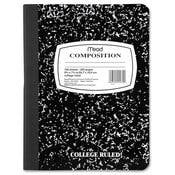 Marbled Composition Notebooks - College Ruled,100 Sheets, Black