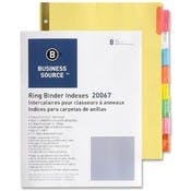 Index Dividers - 8 Pack, Reinforced Binder Holes, Assorted Color Tabs