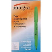 Pen Highlighters - Fluorescent Green, Chisel Tip