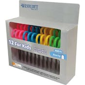 Blunt Tip Safety Scissors - Assorted Colors, 12 Pack, 5"