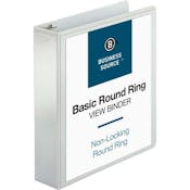 2" 3-Ring Binder - White, 2 Inside Pockets, View Cover