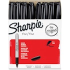 Permanent Markers - Black, Fine Tip, 36 Set image number null