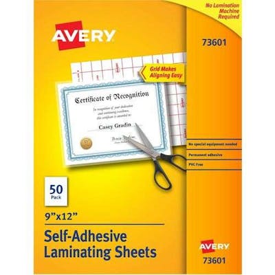 Self-Adhesive Lamination Sheets - 9" x 12"