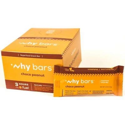 Why Bars Superfood Protein Snack Bars - 24 Pack, Choco Peanut Butter