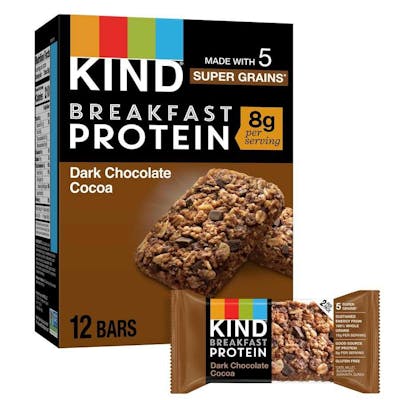 KIND Protein Bars - Dark Chocolate Cocoa, 1.76 oz, 12 Pack
