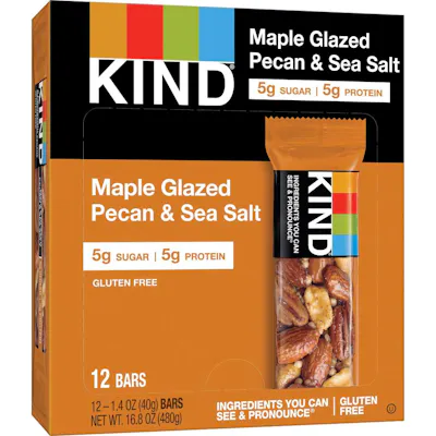 KIND Bars - Maple Glazed Pecan &amp; Sea Salt, 12 Bars