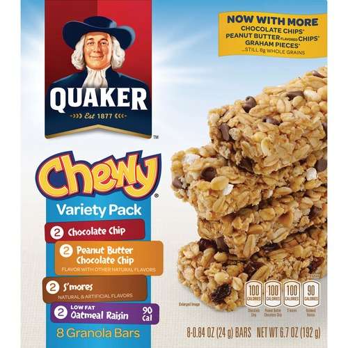 Quaker Chewy Granola Bars - Variety, 0.84 oz, 8 Pack