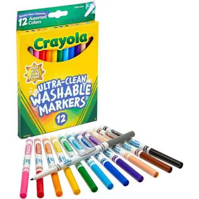 Crayola Thinline Washable Markers - 12 Count