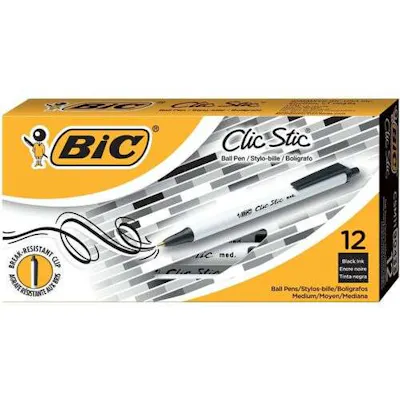 Bic Retractable Pens - 12 Pack