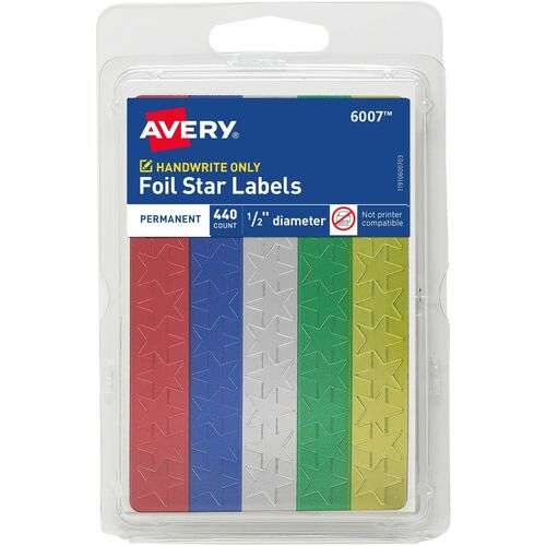 Assorted Foil Star Stickers - .5"