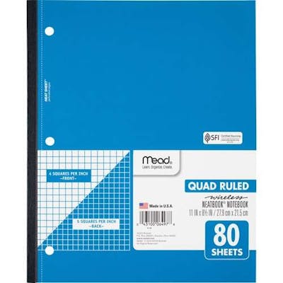 Mead Quad Wireless Notebooks - 24 Pack