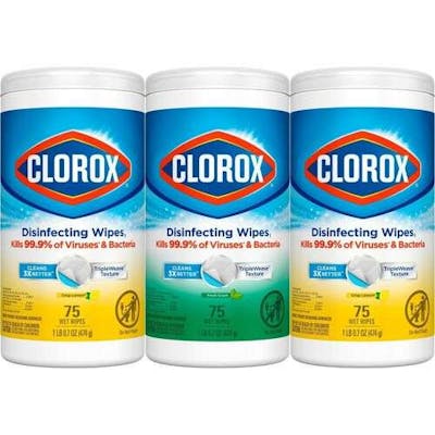 Clorox Disinfecting Bleach Free Cleaning Wipes, 3 Pack