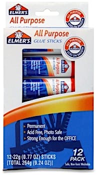 Washable School Glue Sticks, All Purpose, 4 Per Pack, 6 Packs, 1
