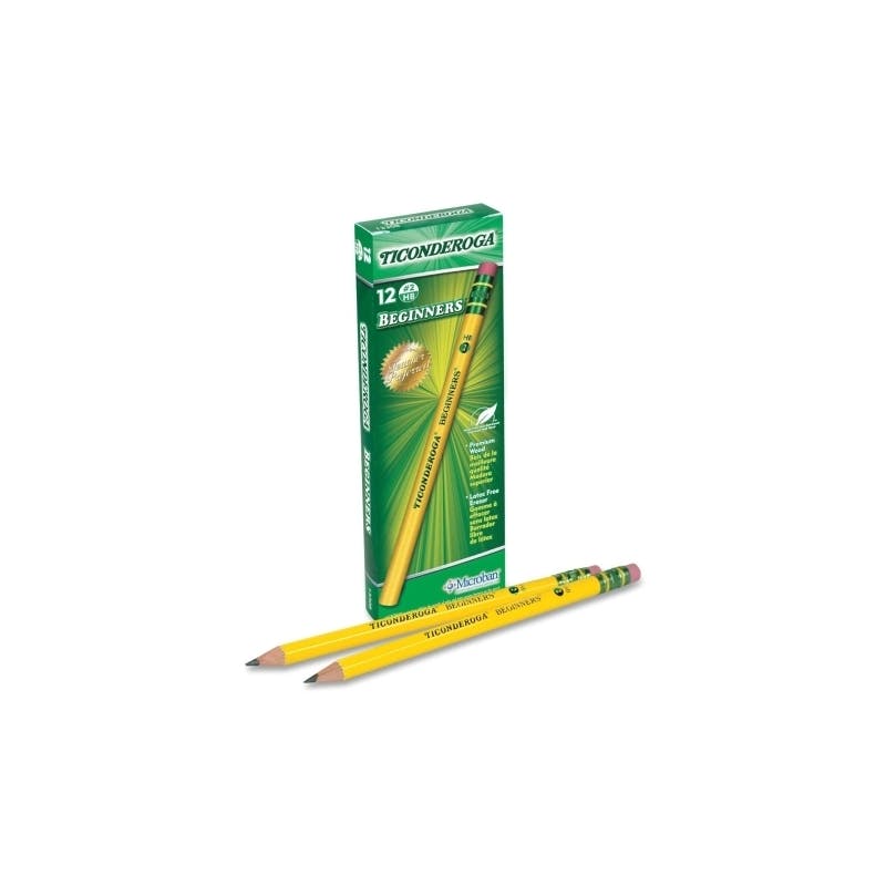 #2 Beginner's Pencils - 12 Count  Yellow  Large Size