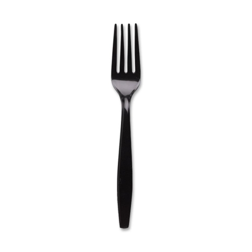 Wholesale Dixie Foods Plastic Heavyweight Forks 1000/Box Black (SKU