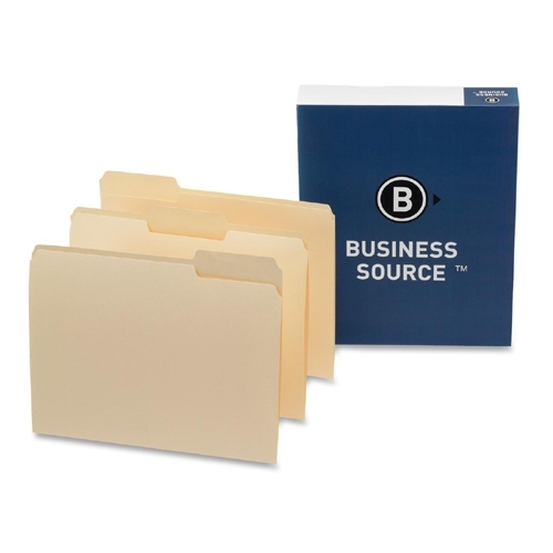 Wholesale Business Source File Folders,11 Pt.,1/3 Cut Asst Tab,Letter