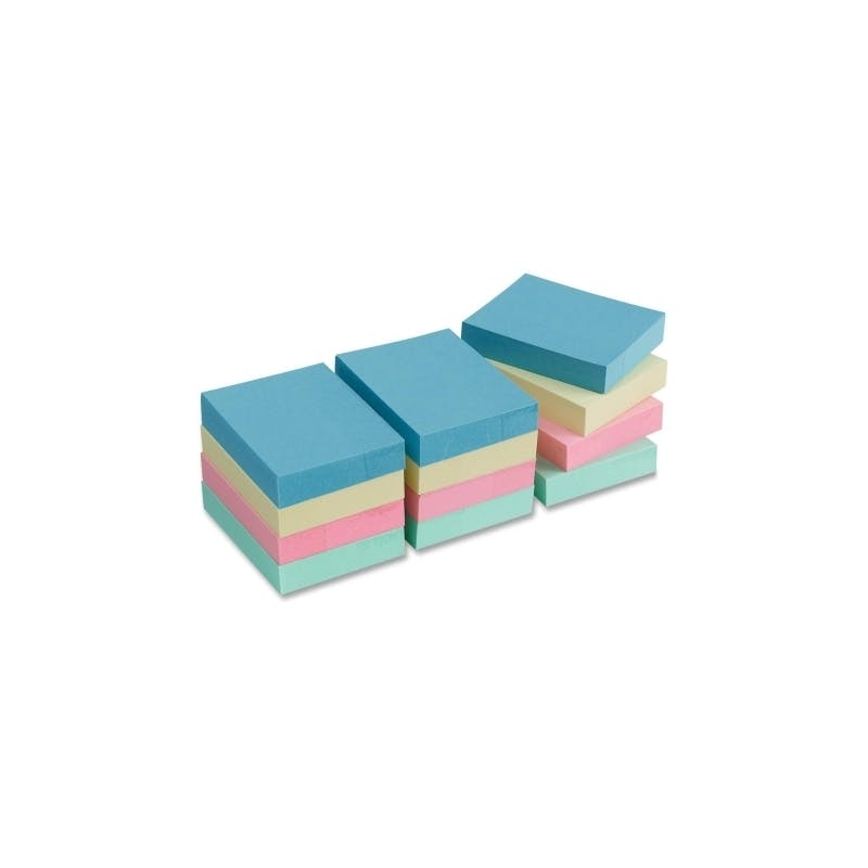 Adhesive Notes - 12 Count  100 Sheets/Pad  Pastel Colors