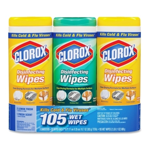 Wholesale Clorox Company Disinfecting Wipes, 3Pack, White (SKU 933819