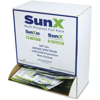SunX SPF 30 Sunscreen Lotion and Towelettes