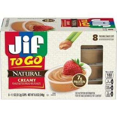 Natural Creamy Jif to Go Cups - 1.1oz