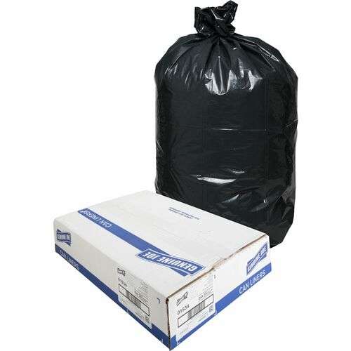 Bulk Trash Bags, Black, Heavy-Duty, 45 Gallon, 2-Ply - DollarDays
