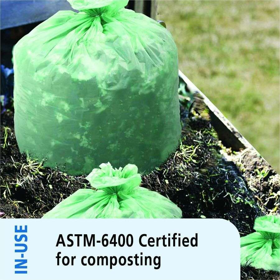 48 gallons biodegradable garbage bags, Certified
