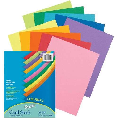 Cardstock Paper - Laser & Inkjet Printable, 10 Colors