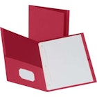 2 Pocket Folder - Red, Embossed, 3 Prongs, Card Holder image number null