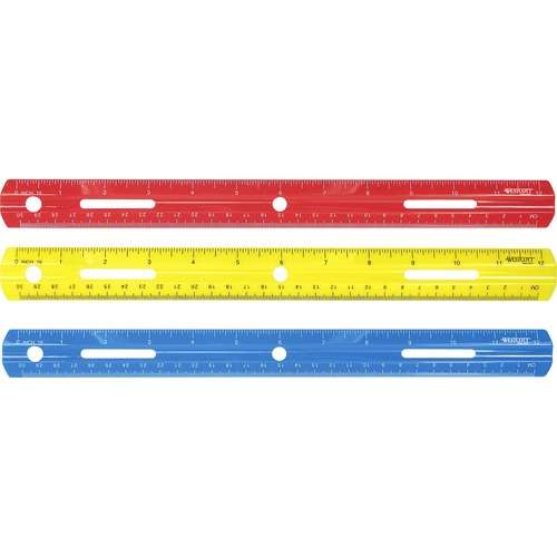 Wholesale Plastic Rulers - 12, Transparent, Assorted - DollarDays