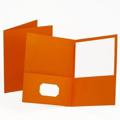 Recycled Pocket Folder - Orange