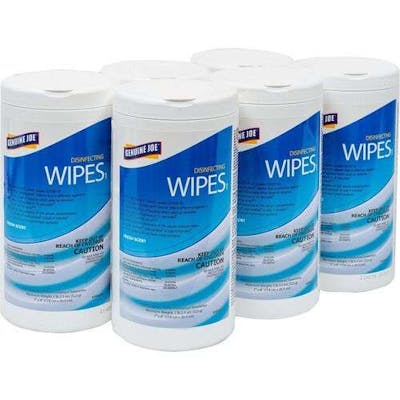 Genuine Joe Disinfecting Wipes - 6 Pack