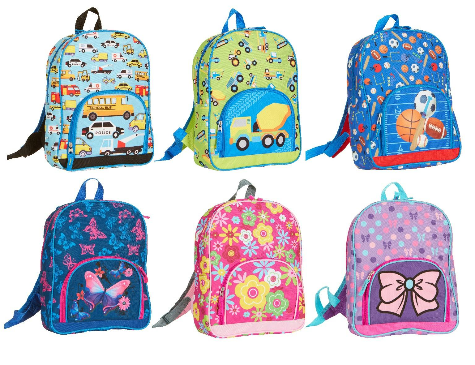Wholesale 14" Character Backpacks 6 Assorted Characters (SKU 2335539