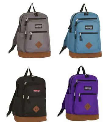 18.5" Classic Backpack - Assorted Colors, Leatherette Bottom