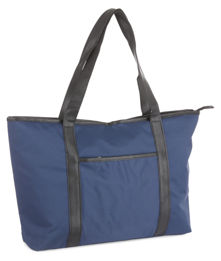 small navy tote bag