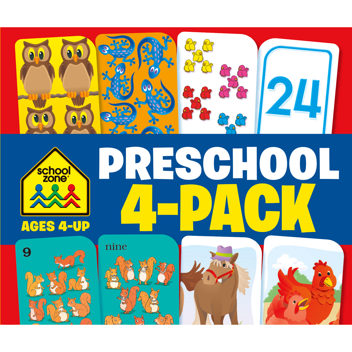 Wholesale Preschool Flashcard Sets Pack of 4, 4+ Years DollarDays