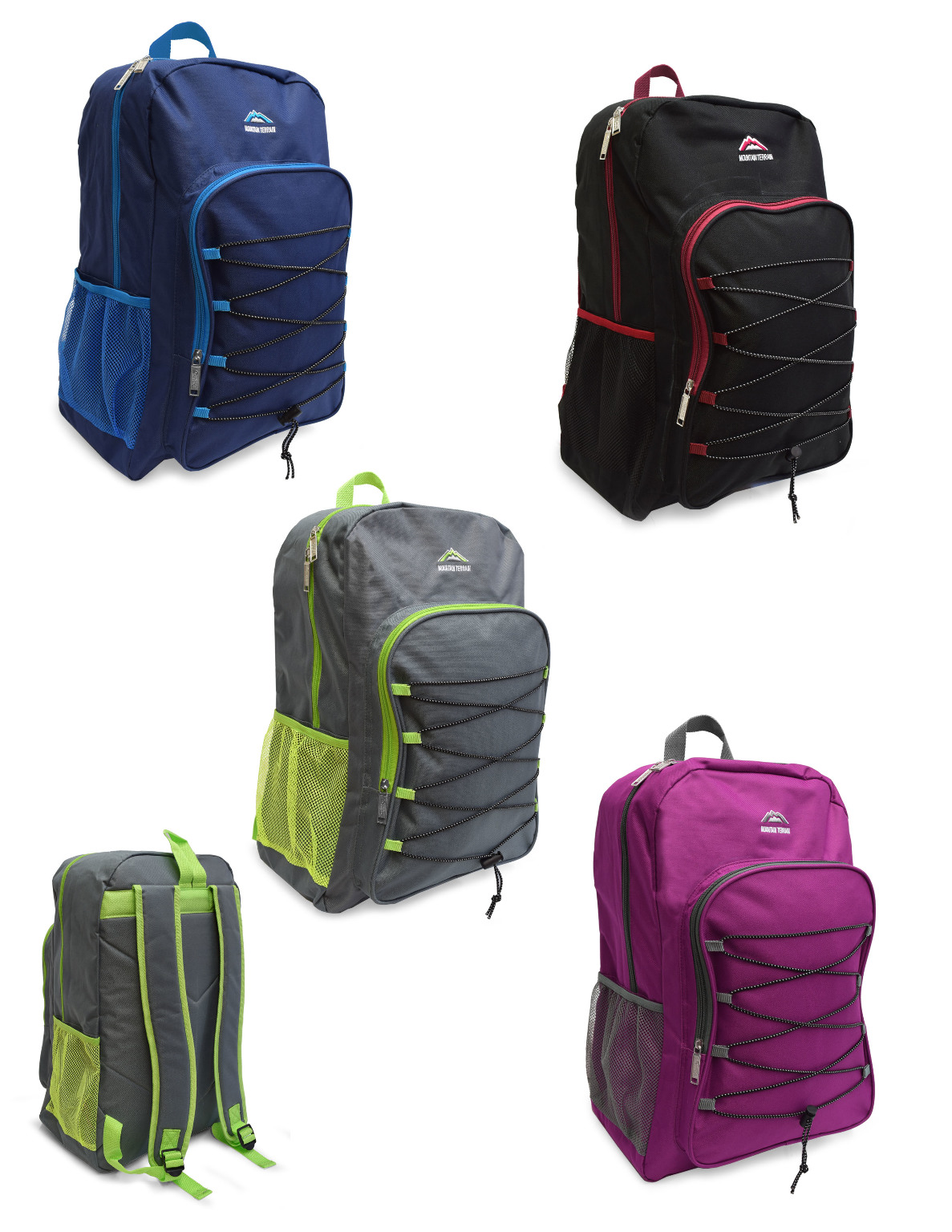 Wholesale 19" ProSport Classic Bungee Backpack Assorted Colors