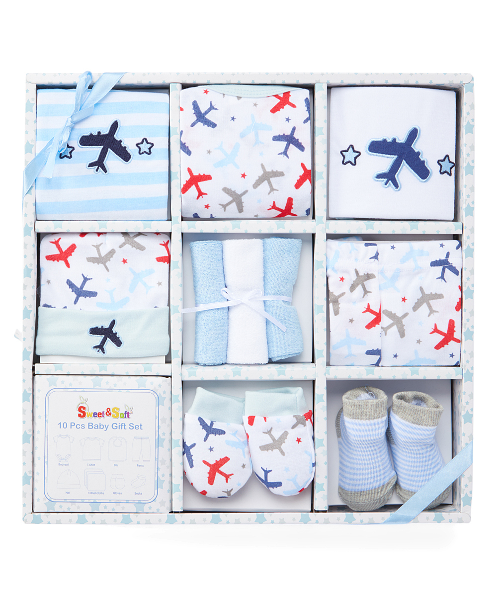 Wholesale Baby Boys' Gift Sets Airplanes, 10 Piece DollarDays