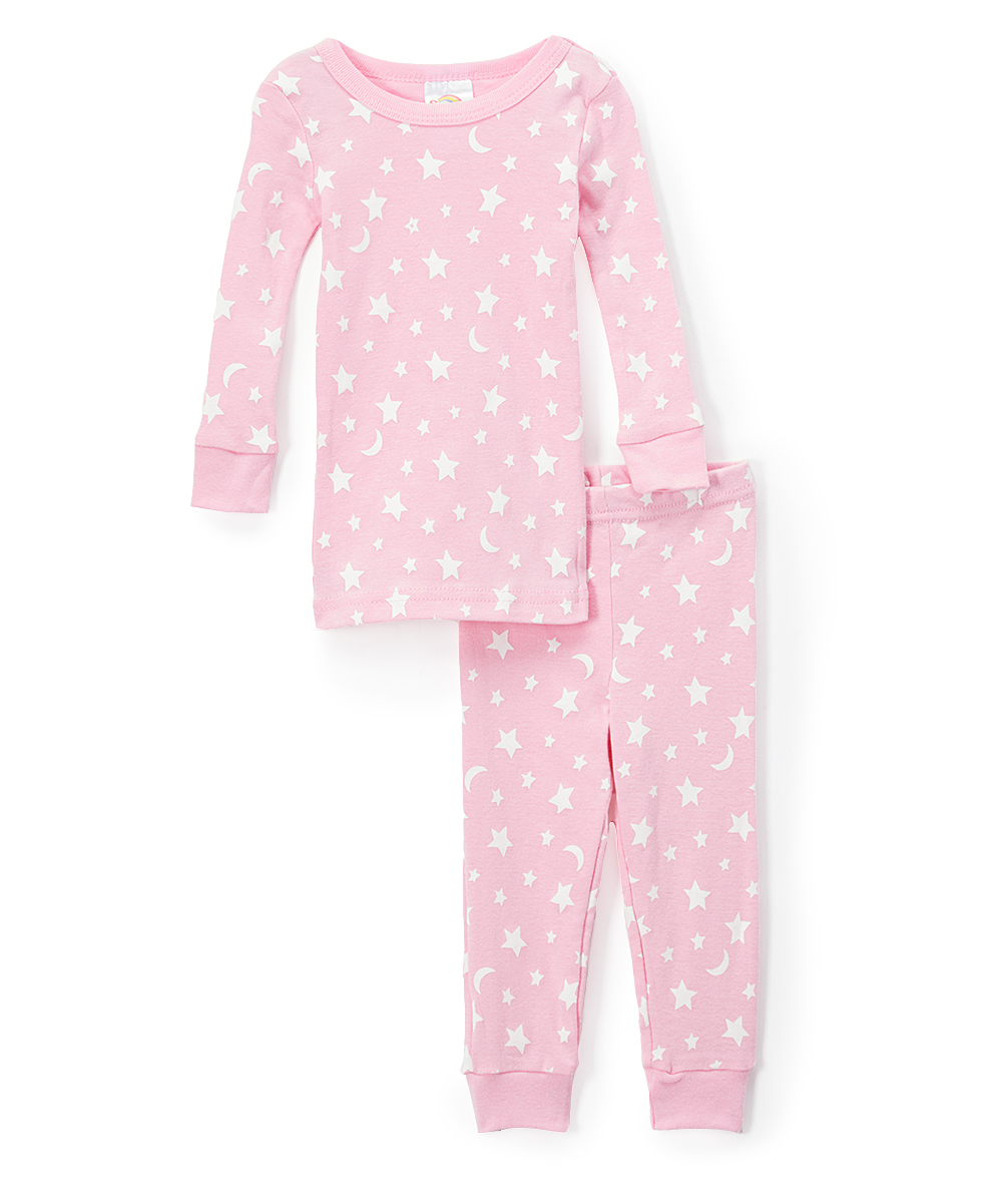 Wholesale Toddler Snug-Fit Long Sleeve Pajamas - Stars Moons