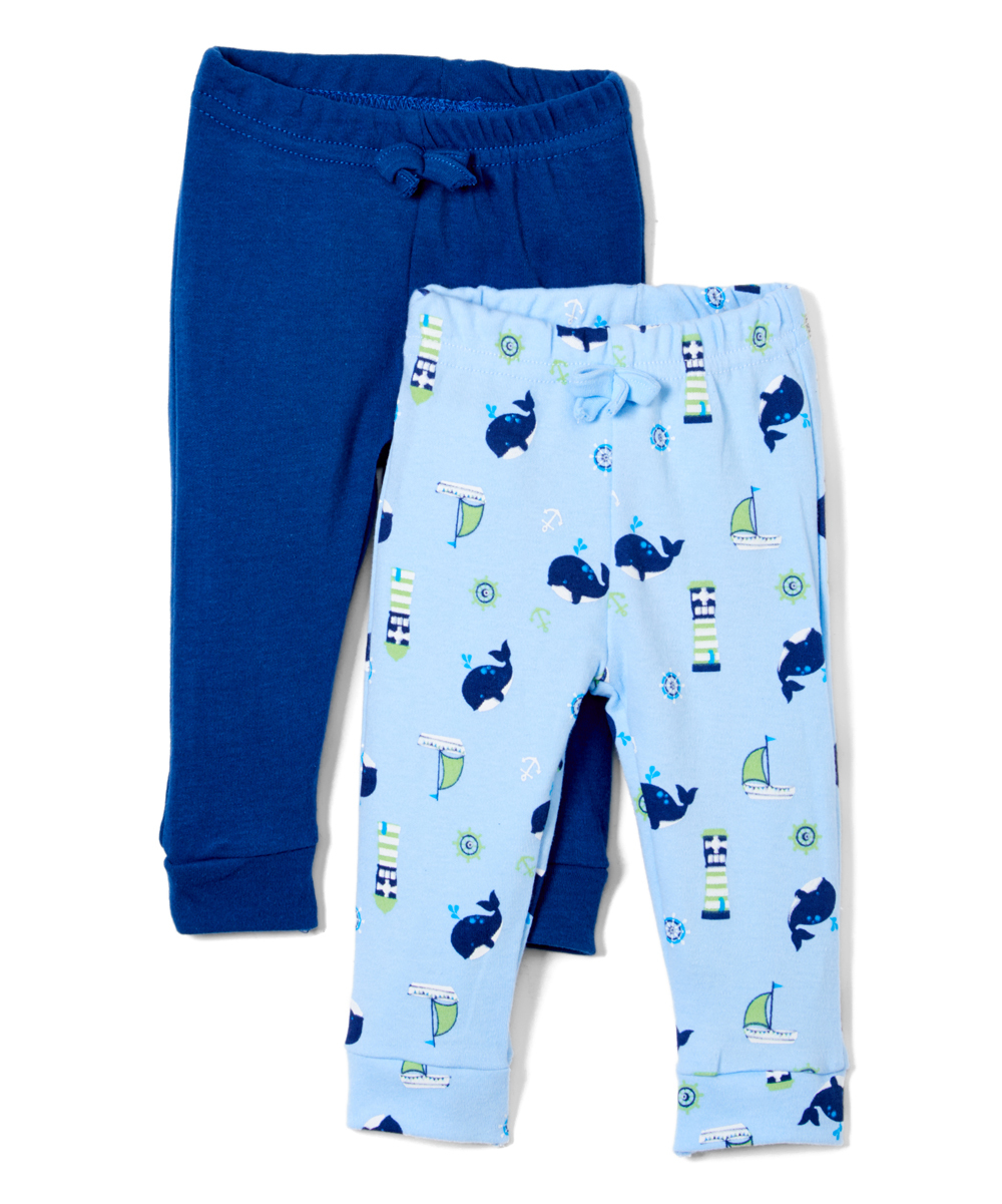 Wholesale Baby Boys' Pants Blue Stripes, 012M, 2 Pack