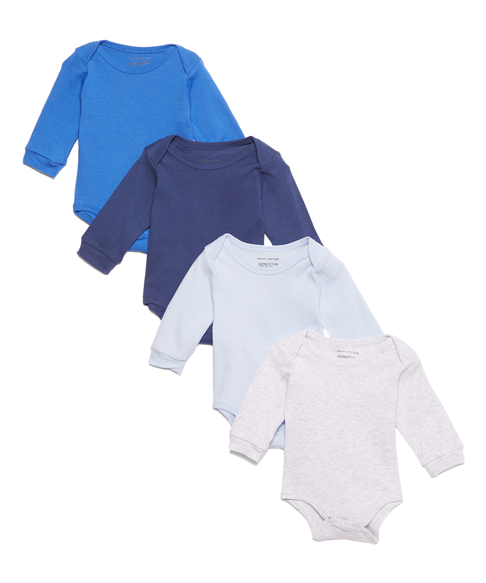 Wholesale Infant Boys' Bodysuits 012M, 4 Pack, Cotton DollarDays