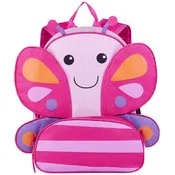 12" Kids' Butterfly-Shaped Backpacks - Pink, Mesh
