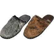 Men's Furry Slippers - Assorted, S-XL