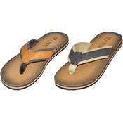Men's Thong Style Dress Sandals - Tan & Black