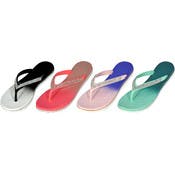 Women's Ombre Jewel Strap Flip Flops - Assorted Colors