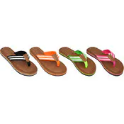 Women's Leatherette Flip Flops - Size 5/6-11