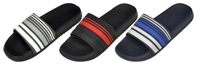 Striped Men's Slides - Assorted