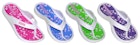 Girls' Floral Flip Flops - 4 Colors, Sizes 11/12-4, Age 4-8 Years image number null