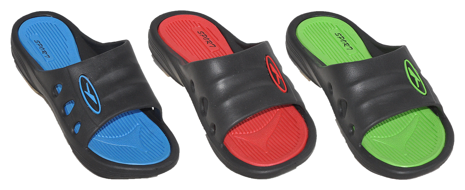 red and green sandals