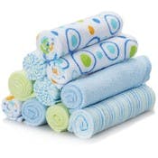 Terry Baby Washcloths - Blue Bubble, 10 Pack