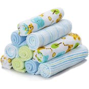 Terry Baby Washcloths - Blue Tiger, 10 Pack